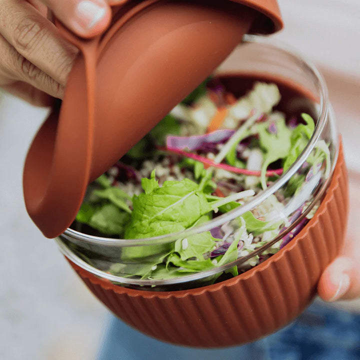 Seed & Sprout Glass Lunch Bowl - Cocoa