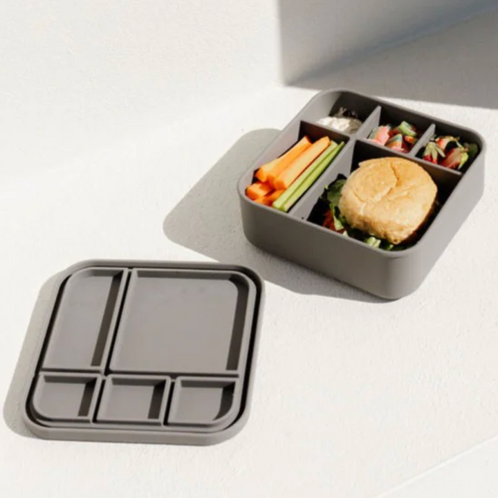 Silicone BIG Bento Lunch Box - Charcoal