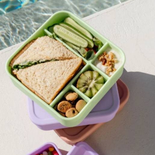 Silicone BIG Bento Lunch Box - Lime