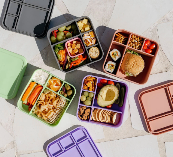 Silicone BIG Bento Lunch Box - Rainbow