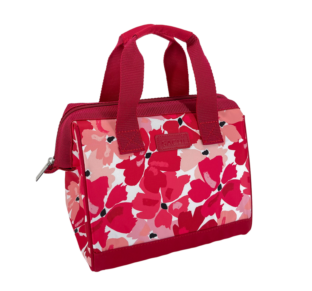 Sachi Triangular Insulated Lunch Bag - Red Poppies
