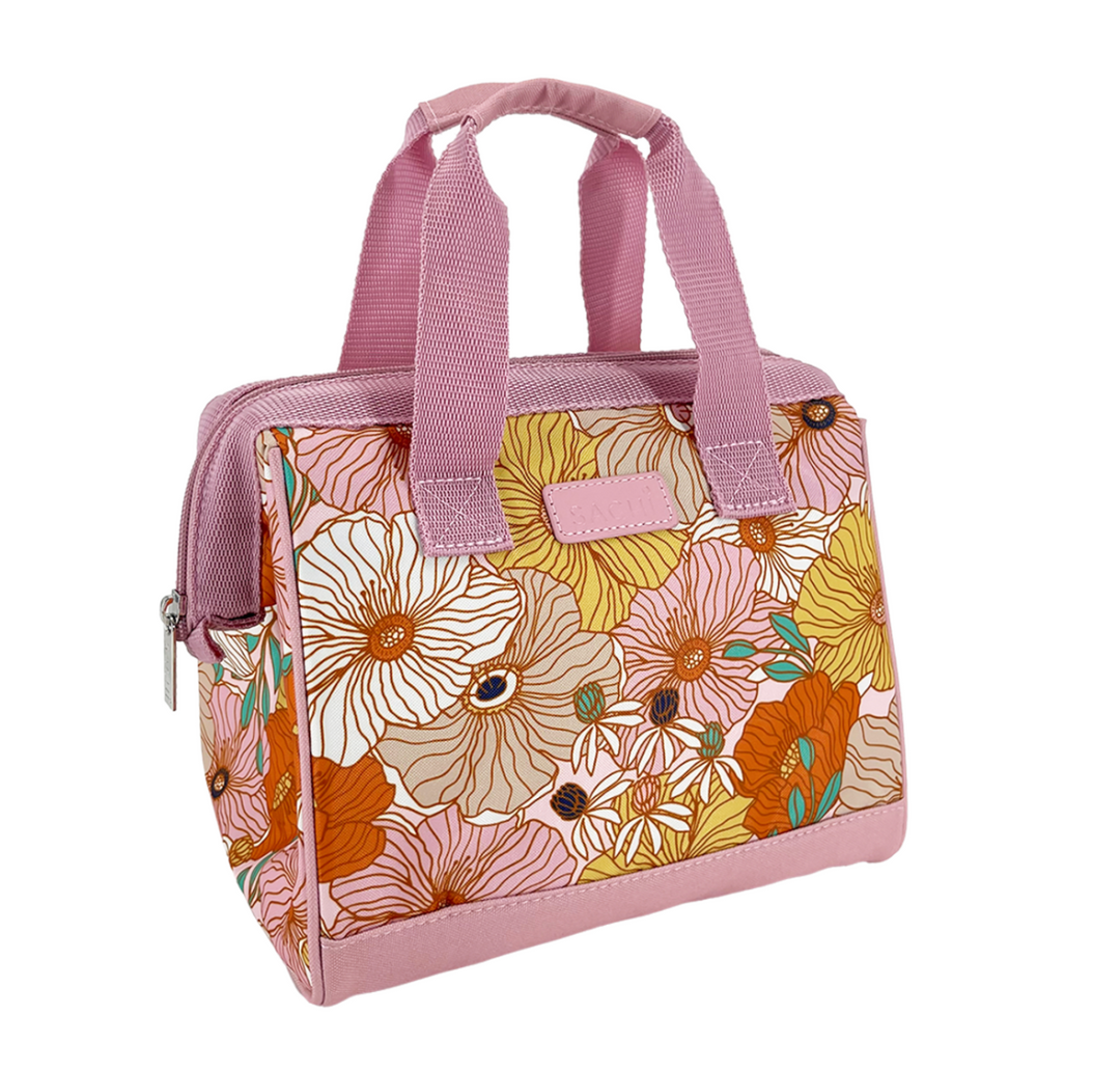 Sachi Triangular Insulated Lunch Bag - Retro Floral – The Bento Buzz