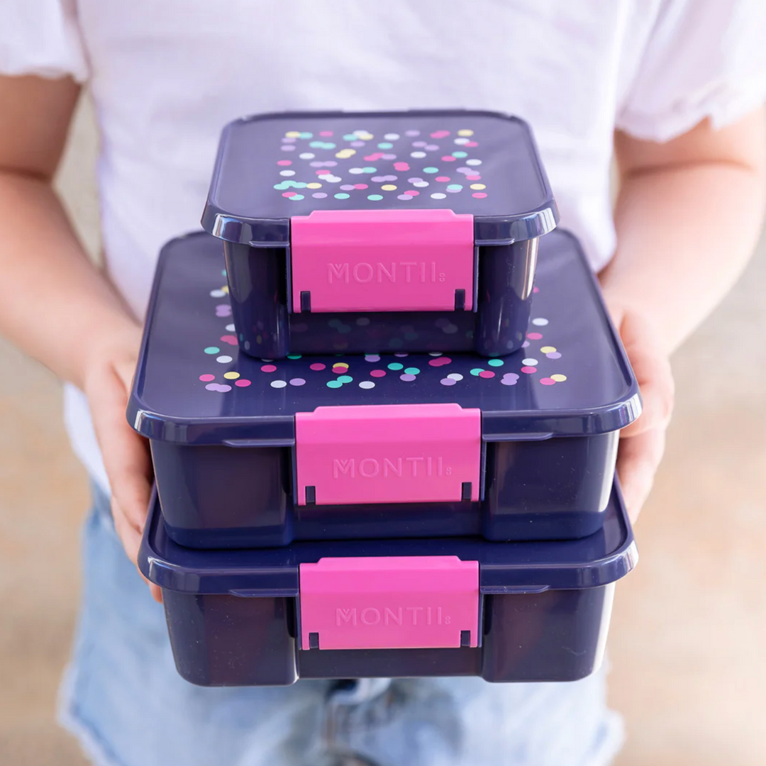 MontiiCo Bento Three Lunch Box - Confetti