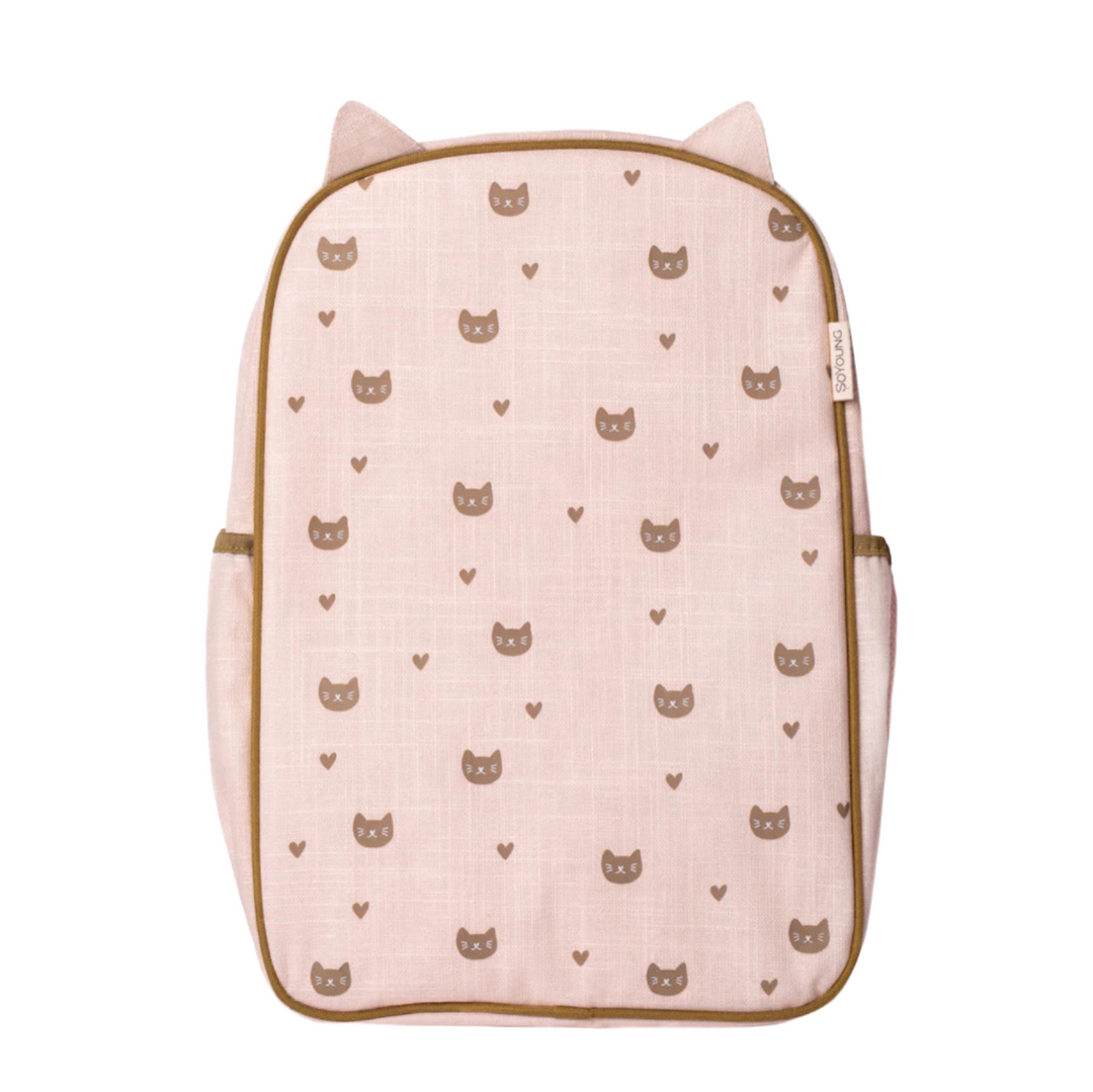 SoYoung Backpack, Lunch Bag & Ice Brick Bundle  - Cats Ears Pink