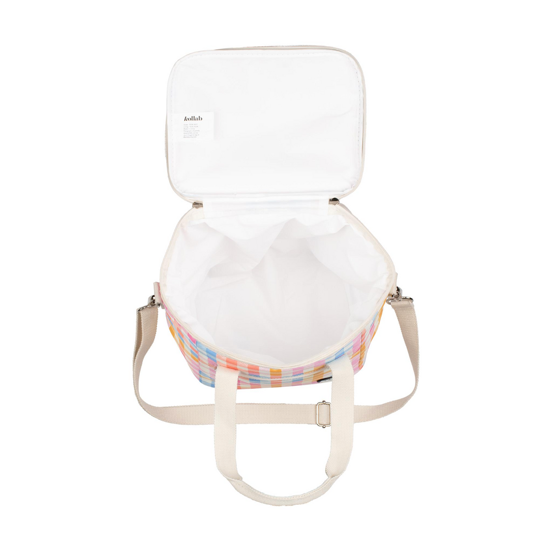 Kollab Mini Insulated Cooler Bag - Rainbow Check