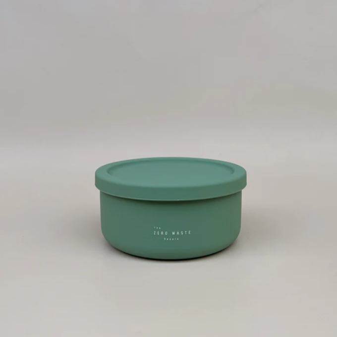 Round Silicone Container - MEDIUM - Sage