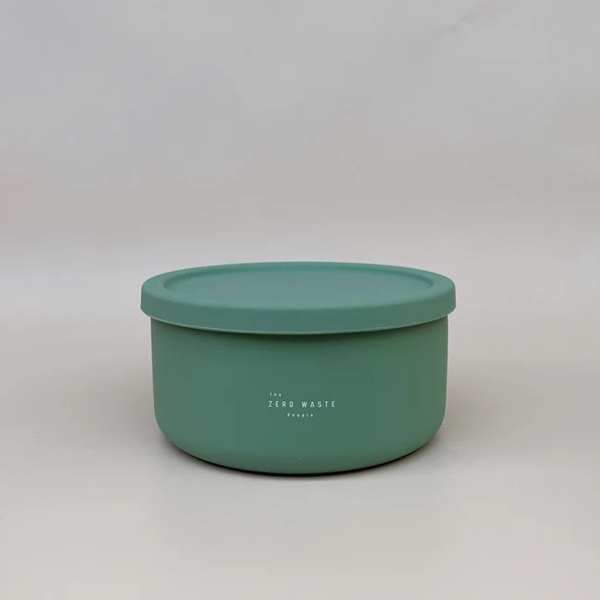 Round Silicone Container - LARGE - Sage