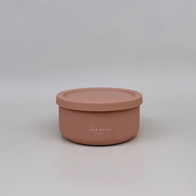 Round Silicone Container - MEDIUM - Dusty Pink