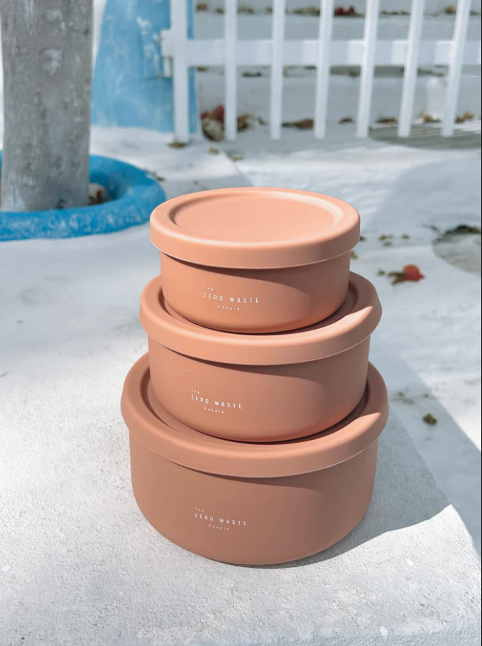 Round Silicone Container - MEDIUM - Dusty Pink