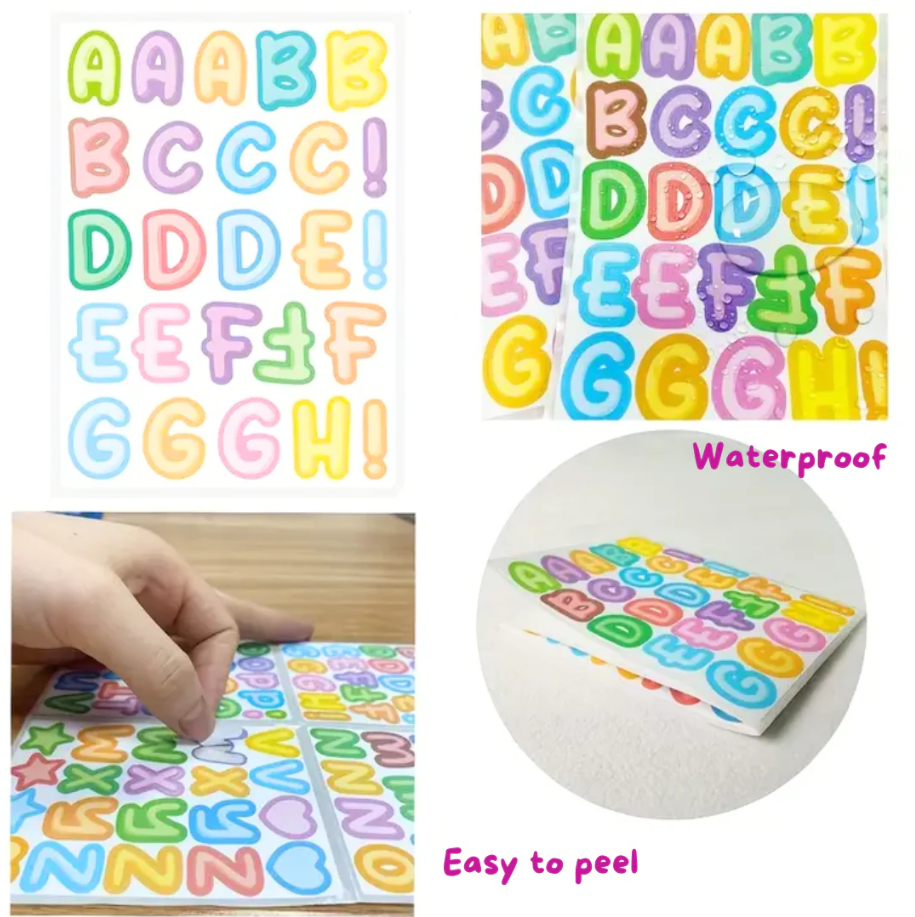 Abc Energy Sticker ABC Sticker Sheet - 90 Waterproof Stickers I The Bento Buzz