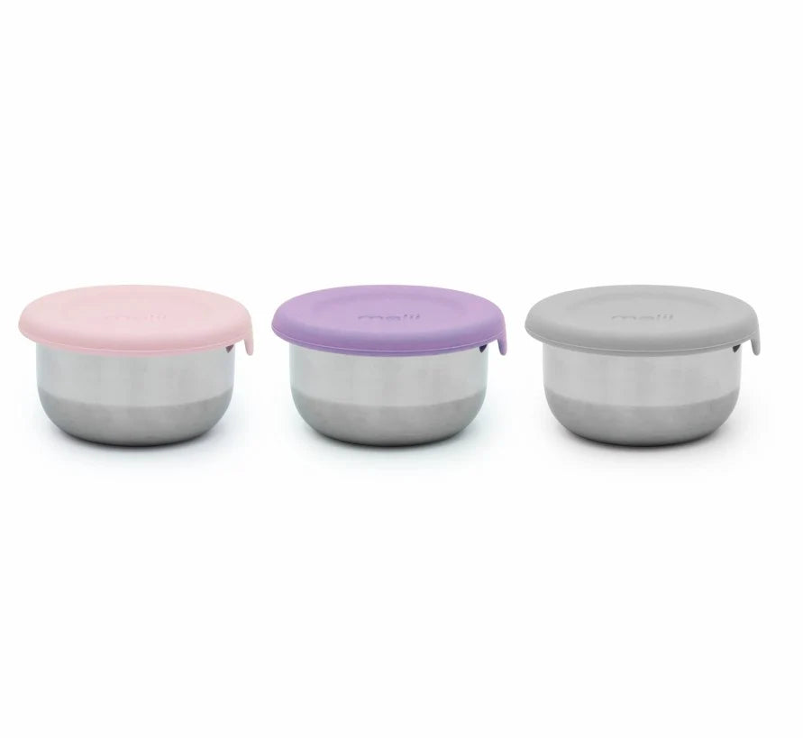 Melii Stainless Steel Condiment Containers - 3pk - Purple