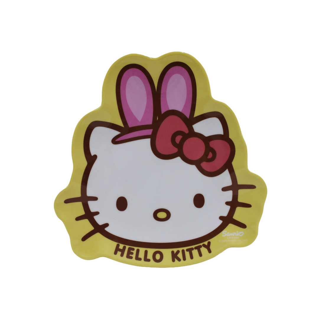 Shaped Easter Melamine Plate - Hello Kitty