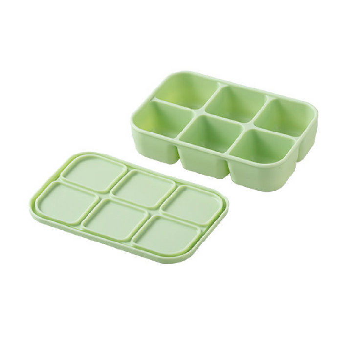 Silicone Bento Box - 6 Compartment - Leaf