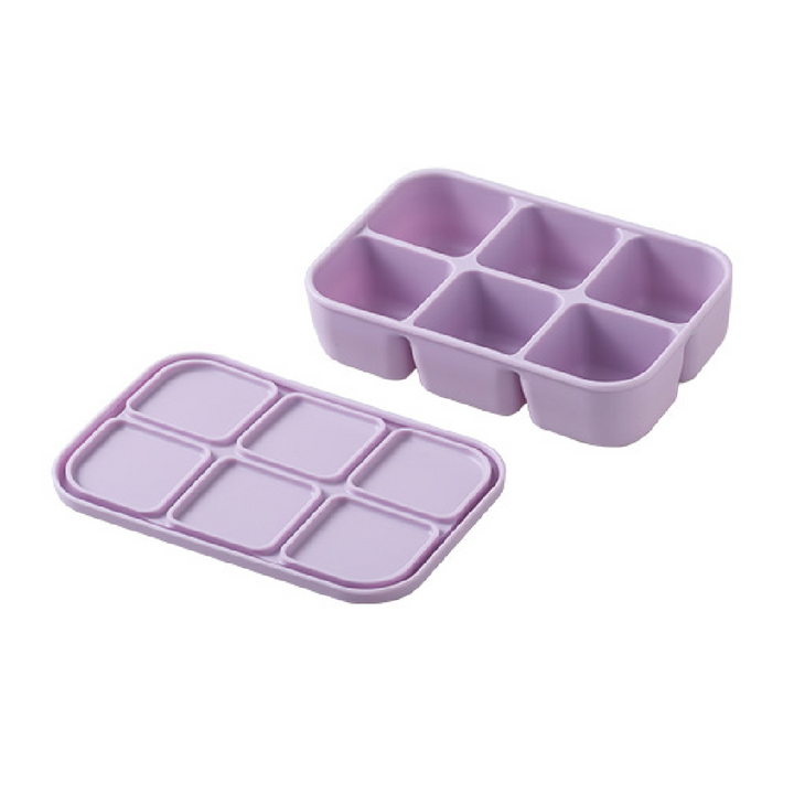 Silicone Bento Box - 6 Compartment - Lilac