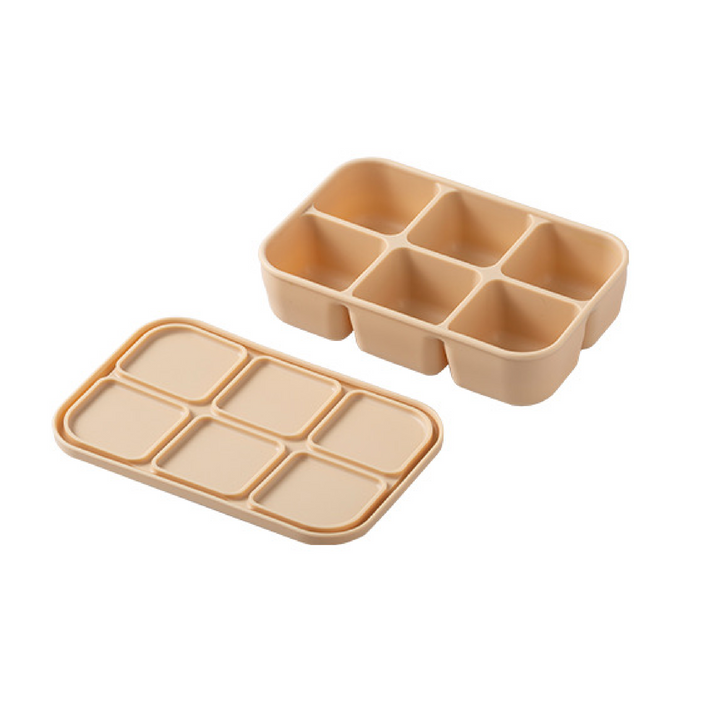 Silicone Bento Box - 6 Compartment - Sand