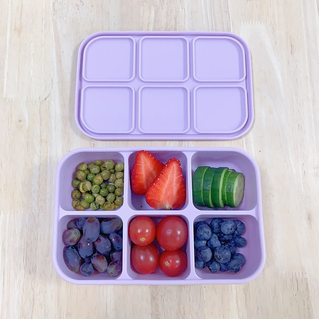 Silicone Bento Box - 6 Compartment - Lilac
