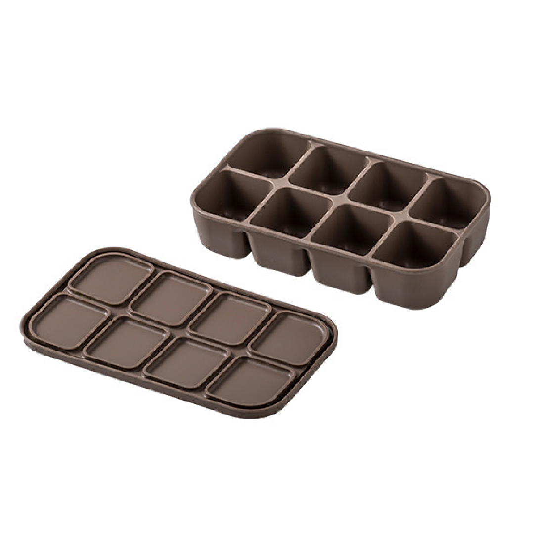 Silicone Bento Box - 8 Compartment - Coffee