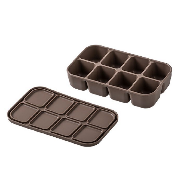 Silicone Bento Box - 8 Compartment - Coffee