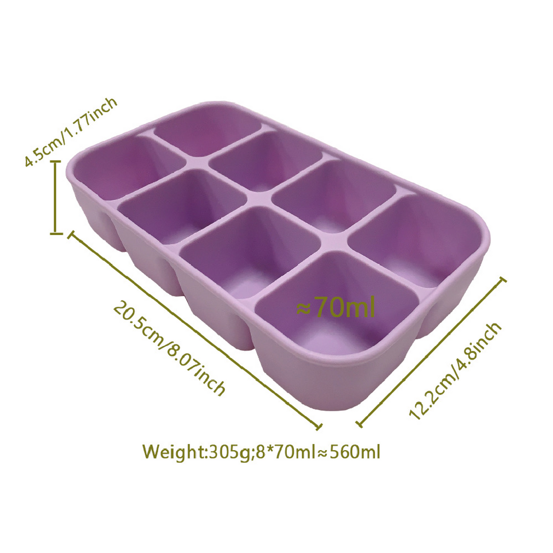 Silicone Bento Box - 8 Compartment - Sand