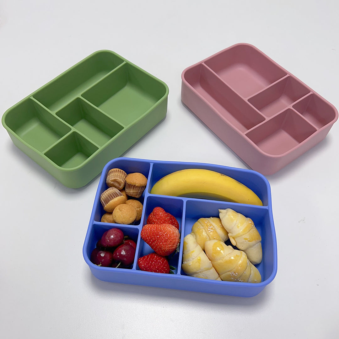 Silicone Bento Lunch Box - Big Rectangle - Clay
