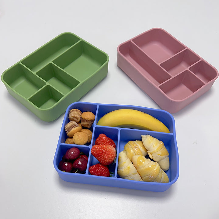 Silicone Bento Lunch Box - Big Rectangle - Clay