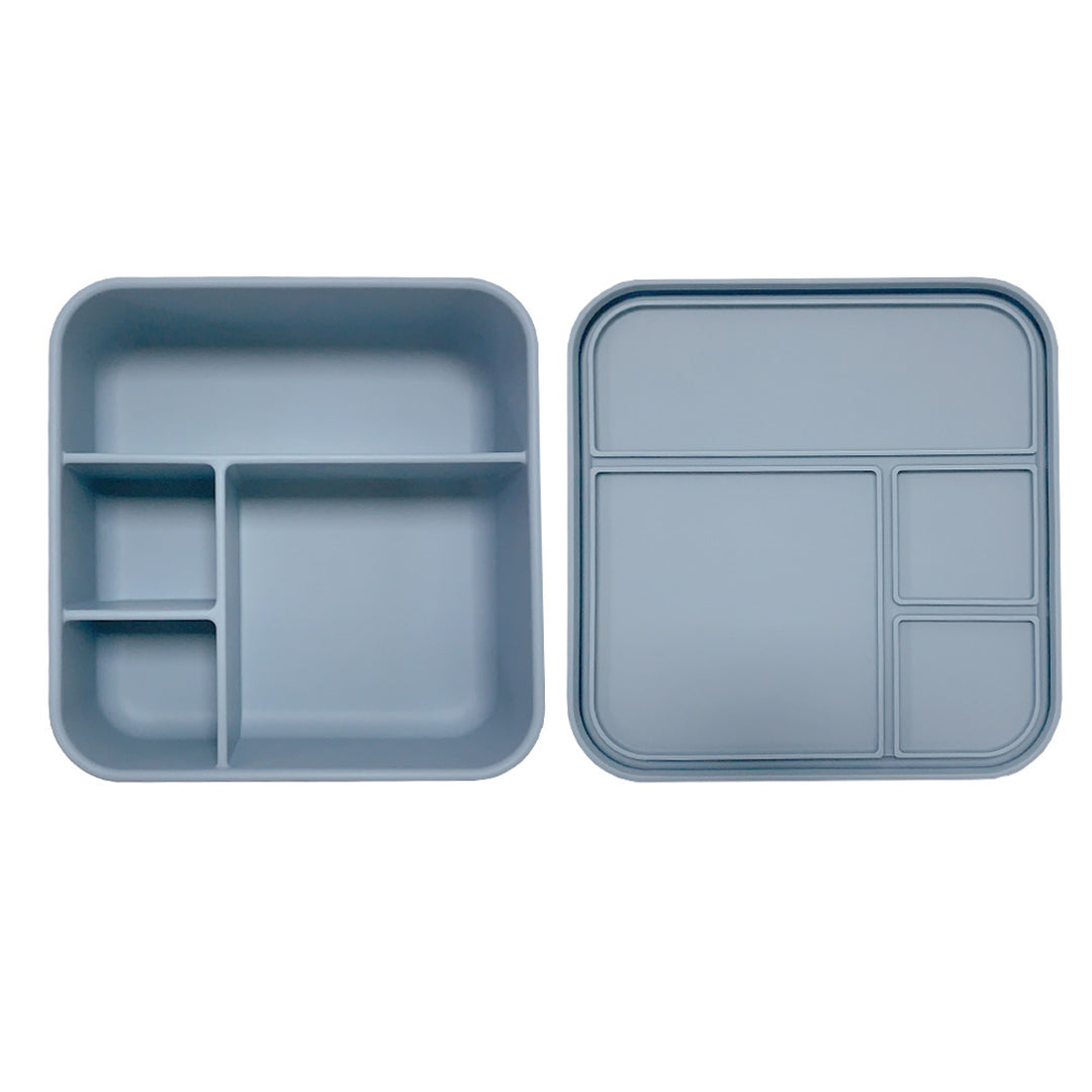 Silicone Bento Lunch Box - Big Square - Dusty Blue
