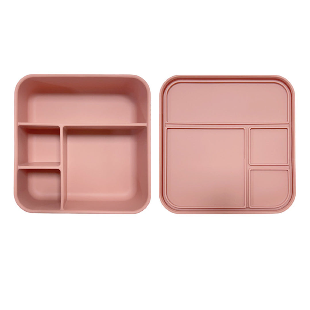 Silicone Bento Lunch Box - Big Square - Peach