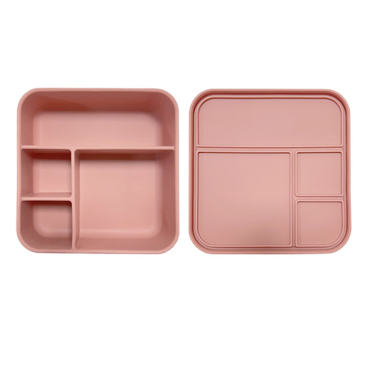 Silicone Bento Lunch Box - Big Square - Peach