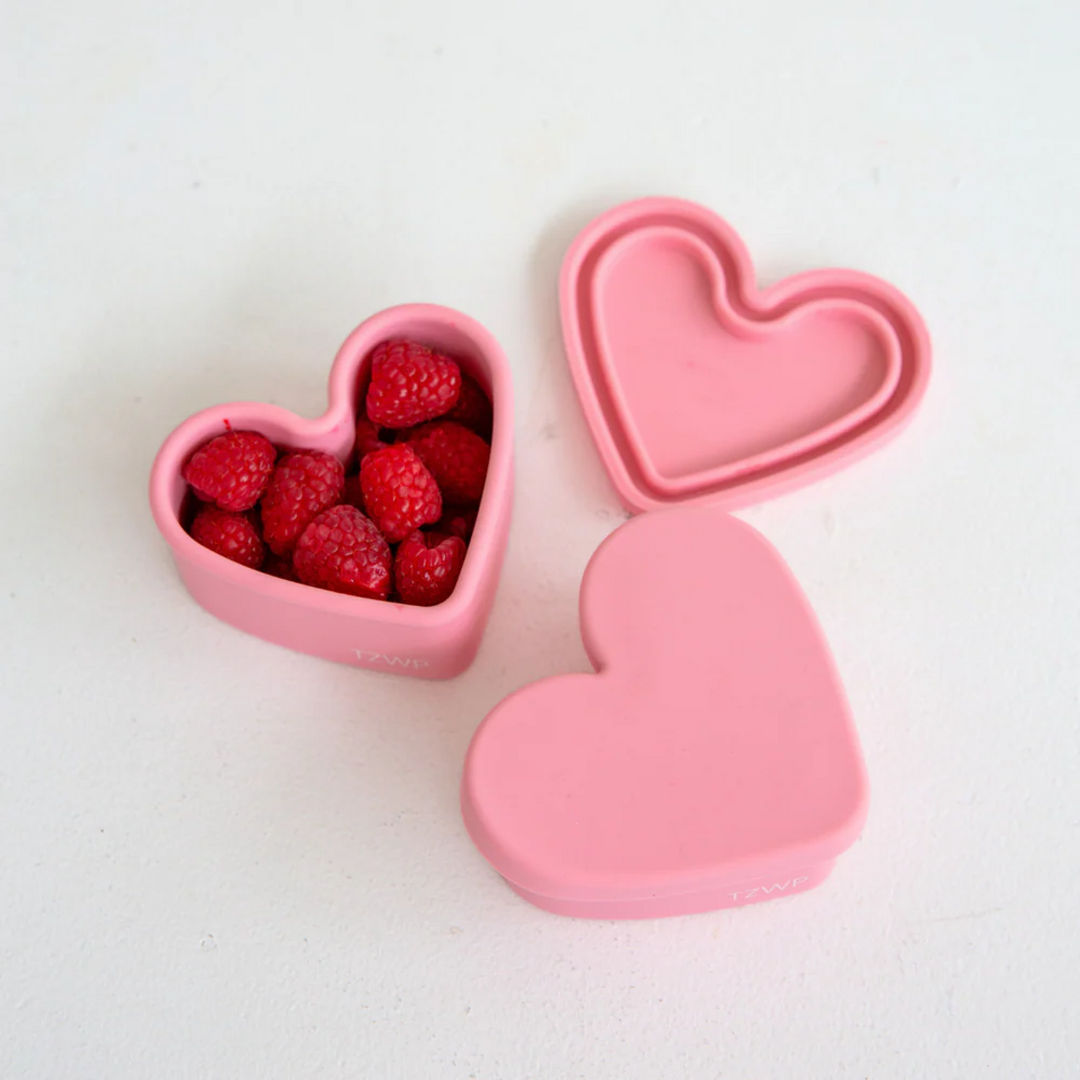 Silicone Snack Container - Heart - Watermelon