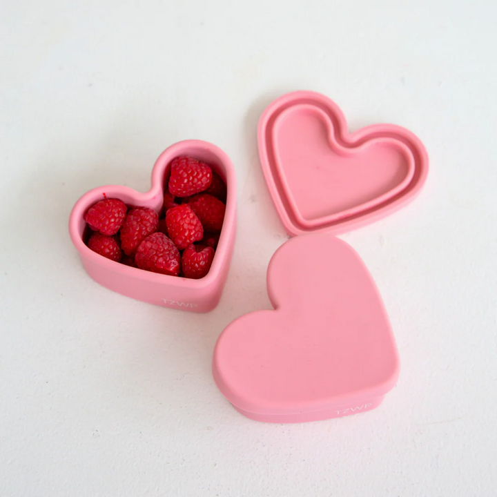 Silicone Snack Container - Heart - Watermelon