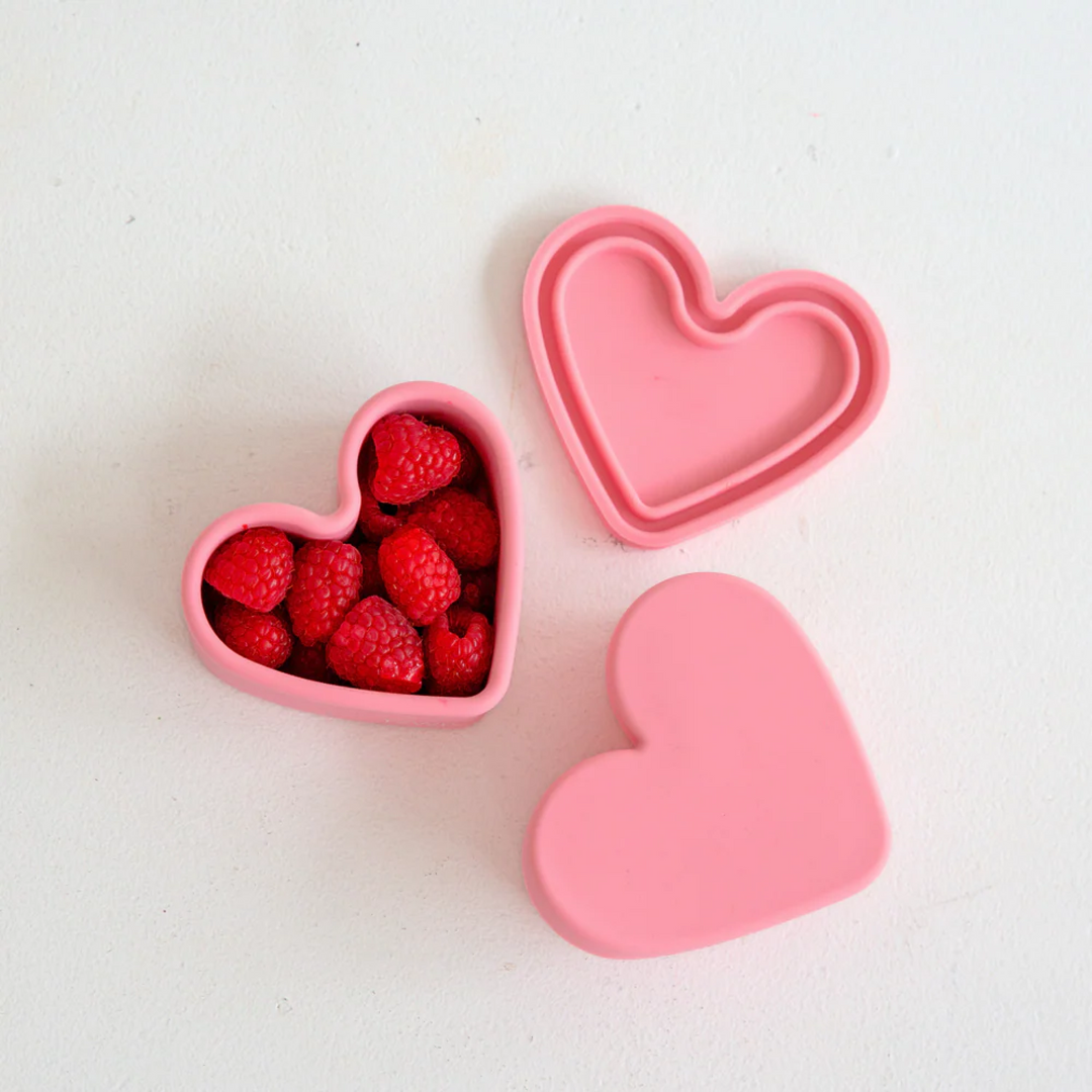 Silicone Snack Container - Heart - Watermelon