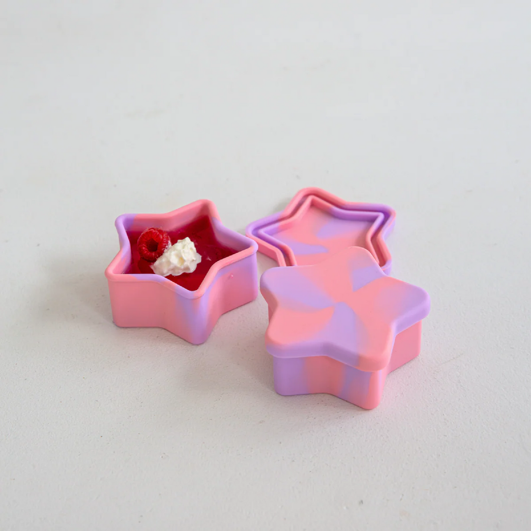 Silicone Snack Container - Star - Bubblegum
