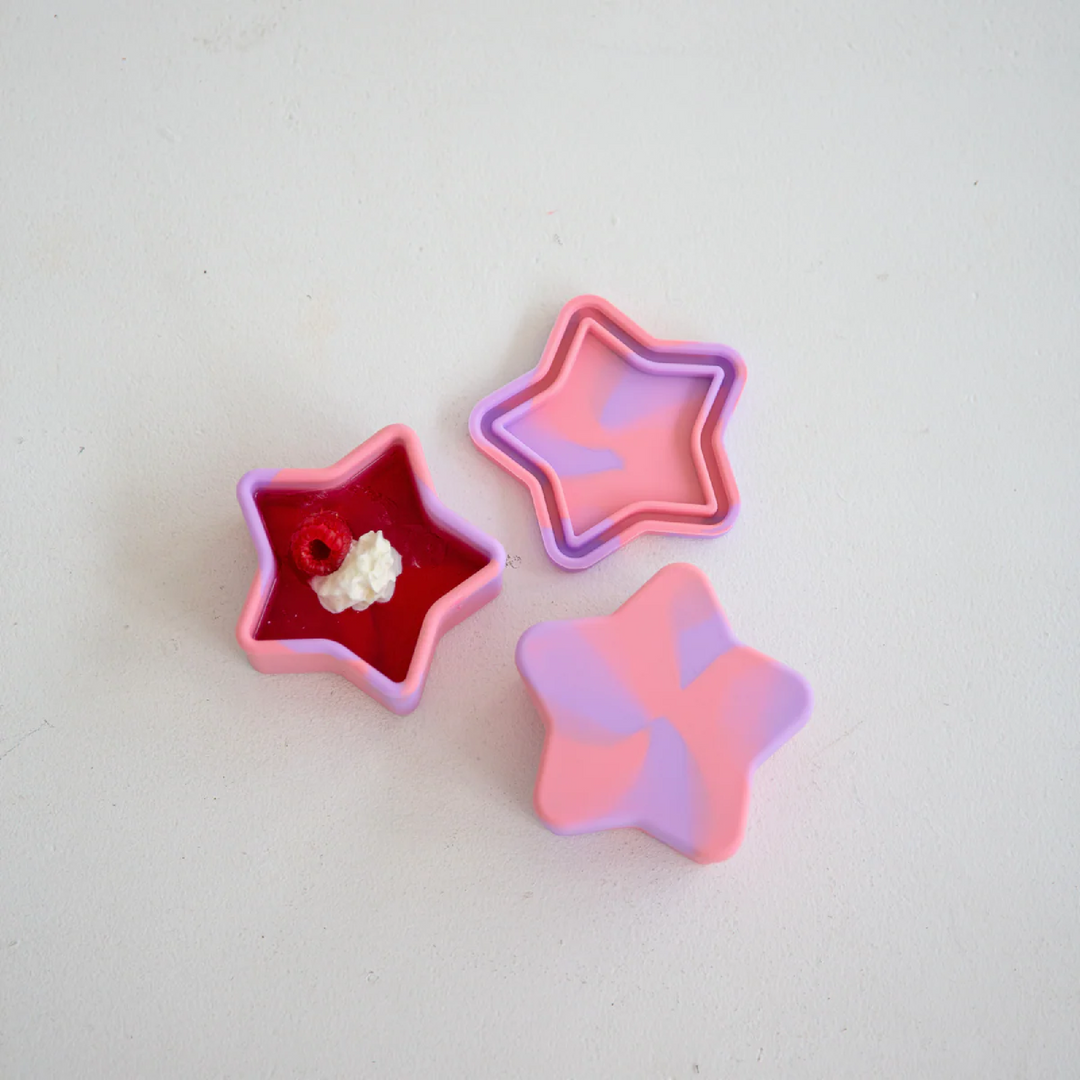 Silicone Snack Container - Star - Bubblegum