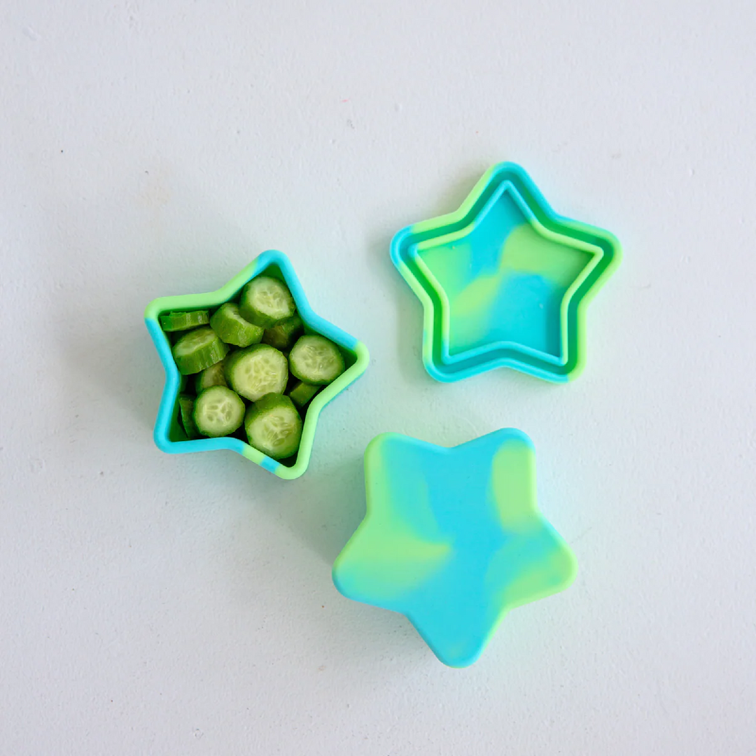 Silicone Snack Container - Star - Kiwi
