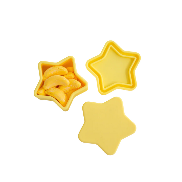 Silicone Snack Container - Star - Lemon