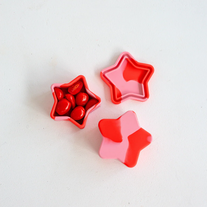 Silicone Snack Container - Star - Rose Jam