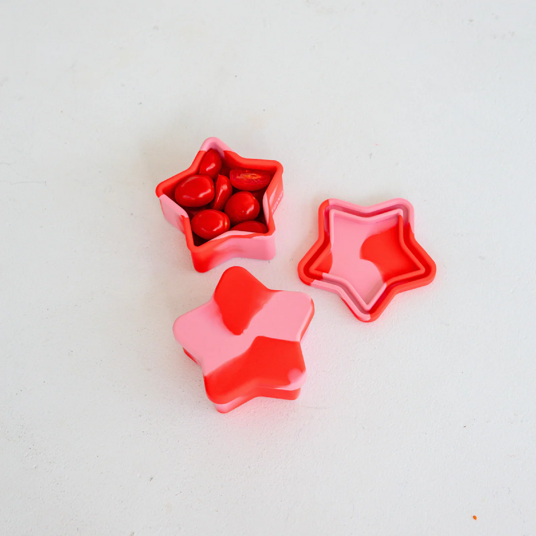 Silicone Snack Container - Star - Rose Jam