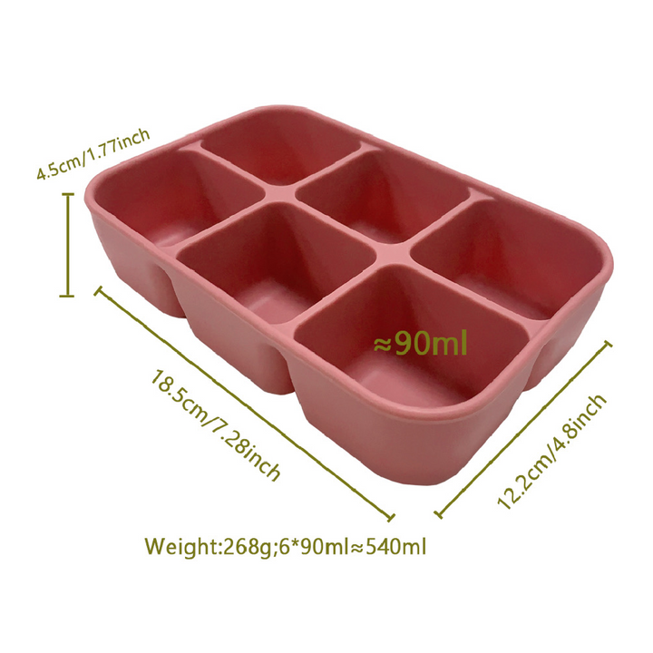 Silicone Bento Box - 6 Compartment - Sand