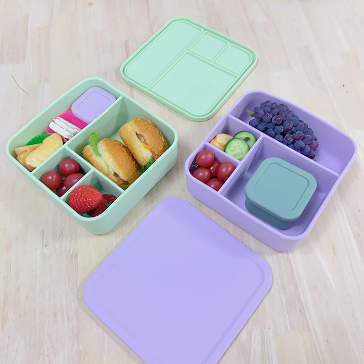 Silicone Bento Lunch Box - Big Square - Clay