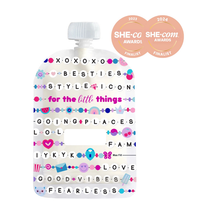 Sinchies 150ml Reusable Food Pouch - 5 Pack - BFFs