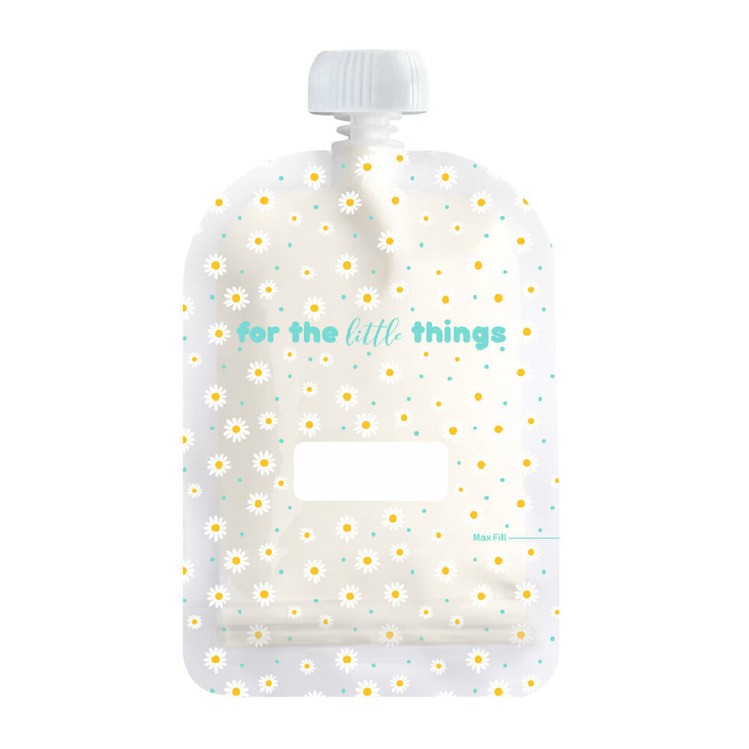 Sinchies 150ml Reusable Food Pouch - 5 Pack - Daisies