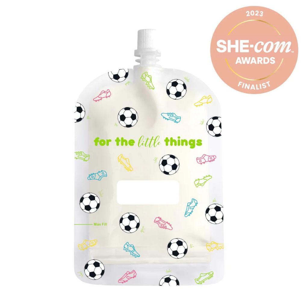 Sinchies Reusable Food Pouch - 10 Pack - Soccer