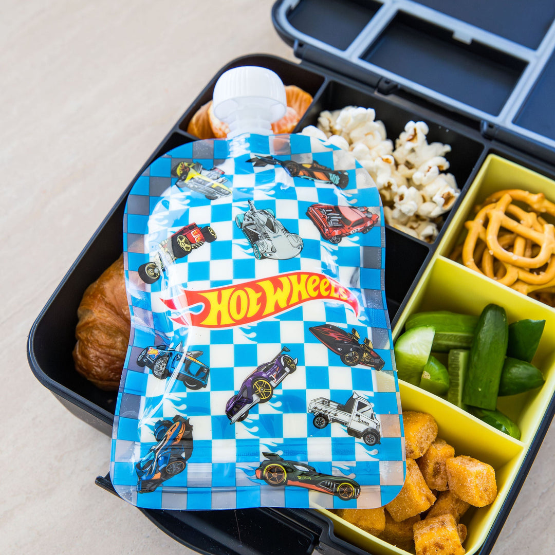 Sinchies 150ml Reusable Food Pouch - 10 Pack - Hot Wheels - Rapid Racer