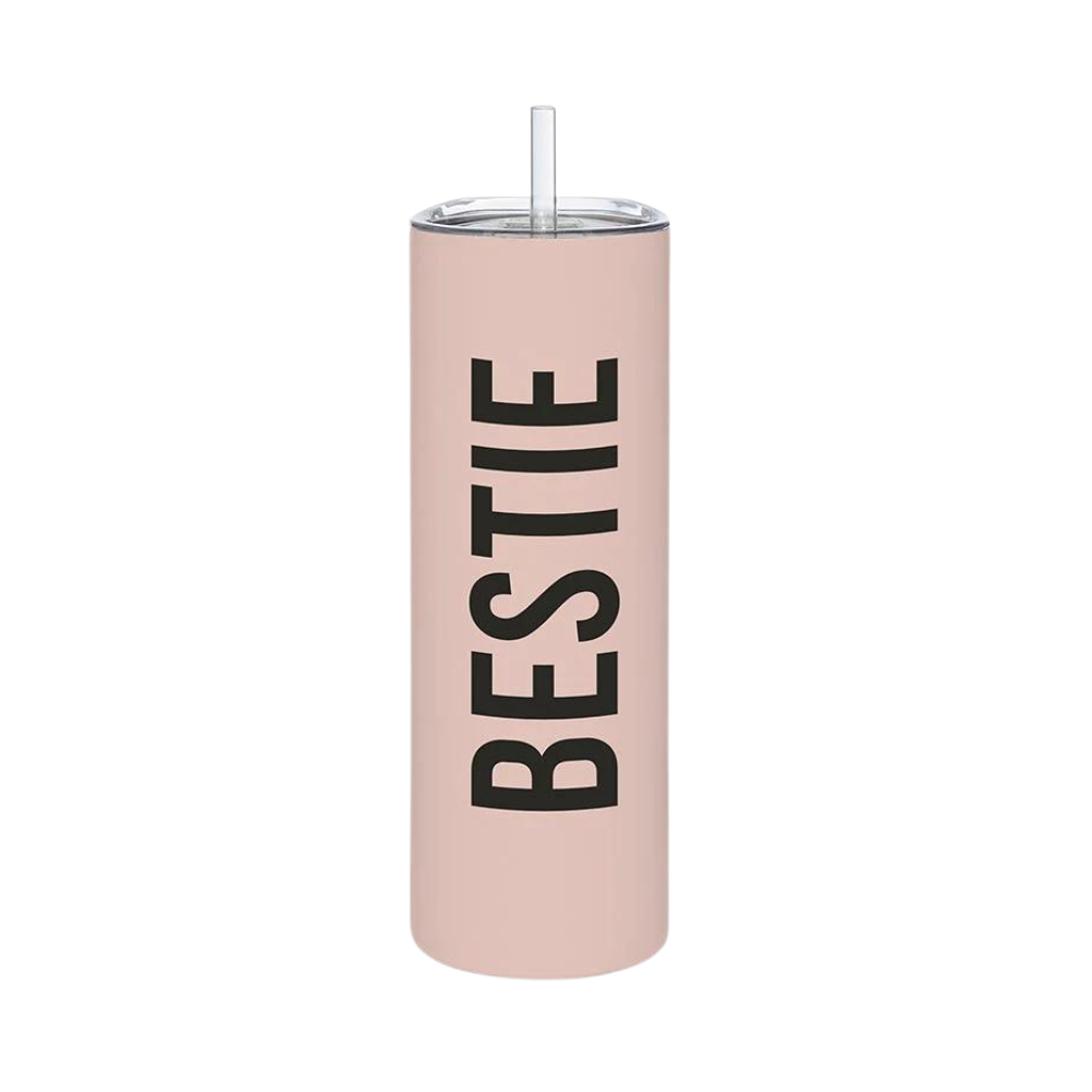 Skinny Tumbler with Straw - Bestie