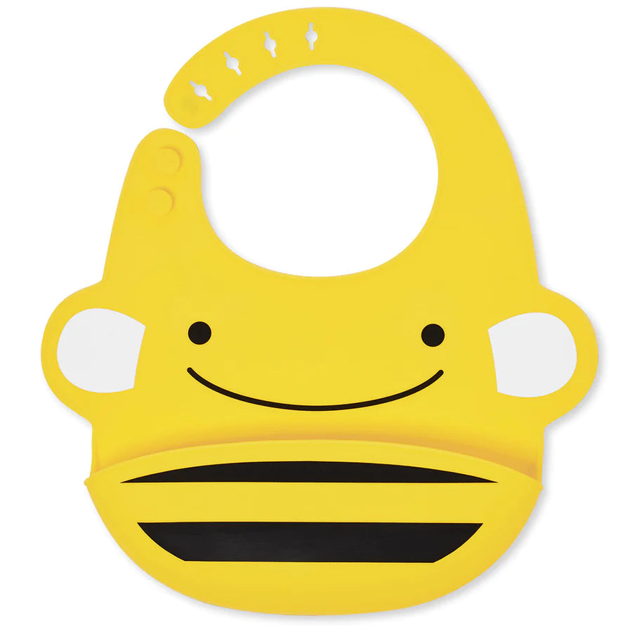 Skip Hop Zoo Fold & Go Silicone Bib - Bee