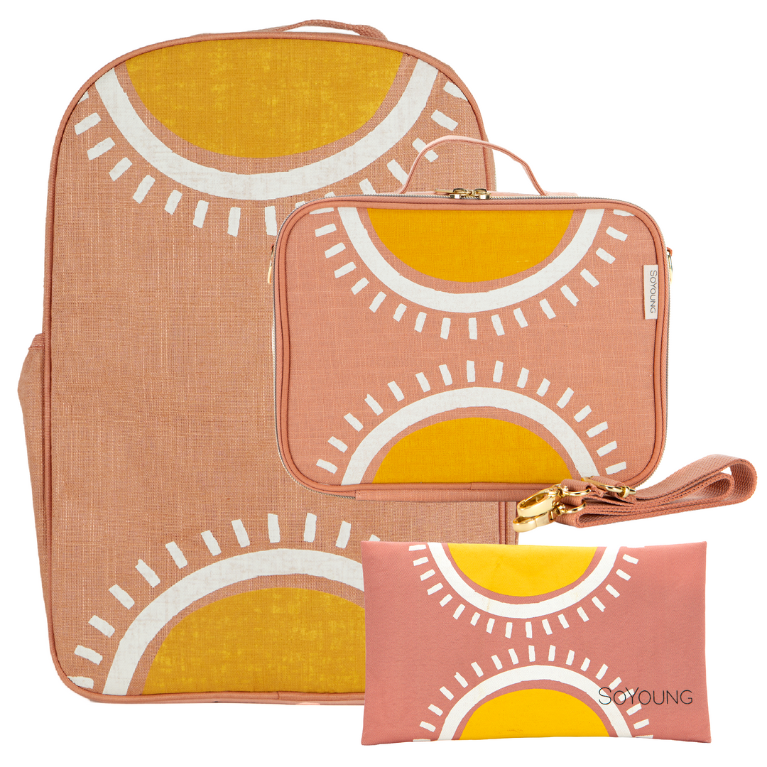 SoYoung Backpack, Lunch Bag & Ice Brick Bundle  - Sunrise Muted Clay