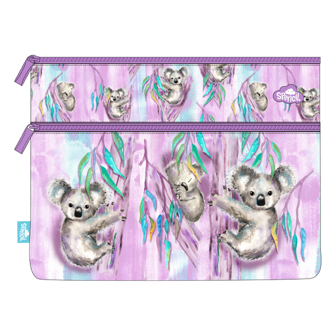 Spencil A4 Twin Zip Pencil Case - Koala Haven
