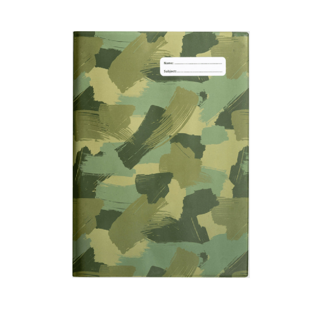 Spencil Book Cover - A4 Book - Camo Biker Green