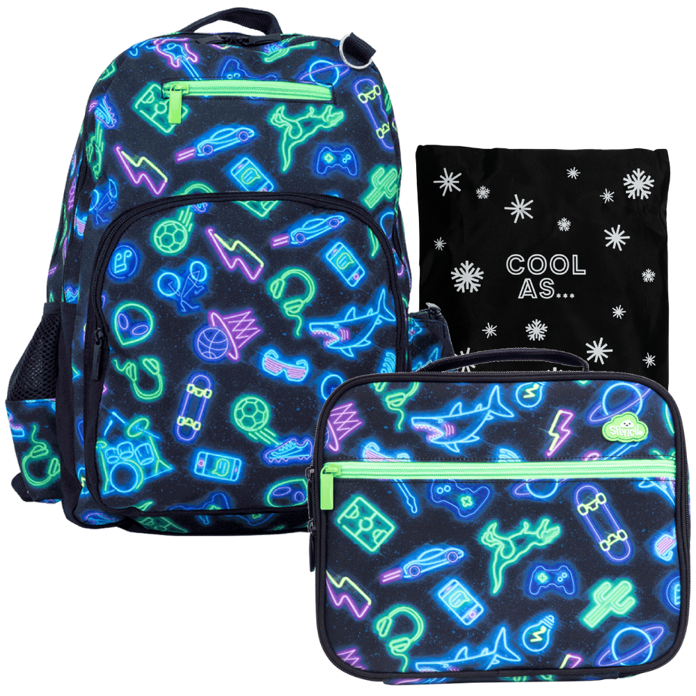 Spencil BIG Insulated Bag & Backpack Bundle - Neon Life