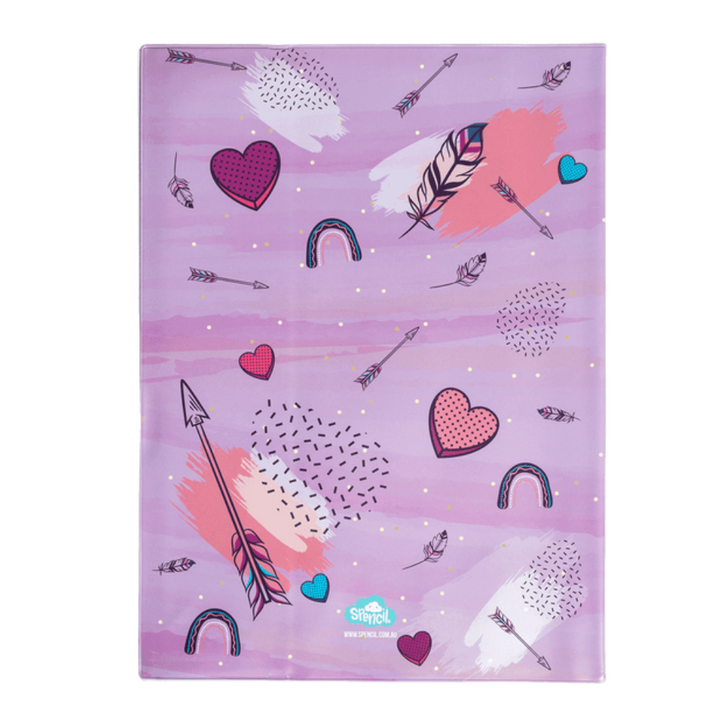 Spencil Book Cover - Scrapbook - Hearts & Arrows